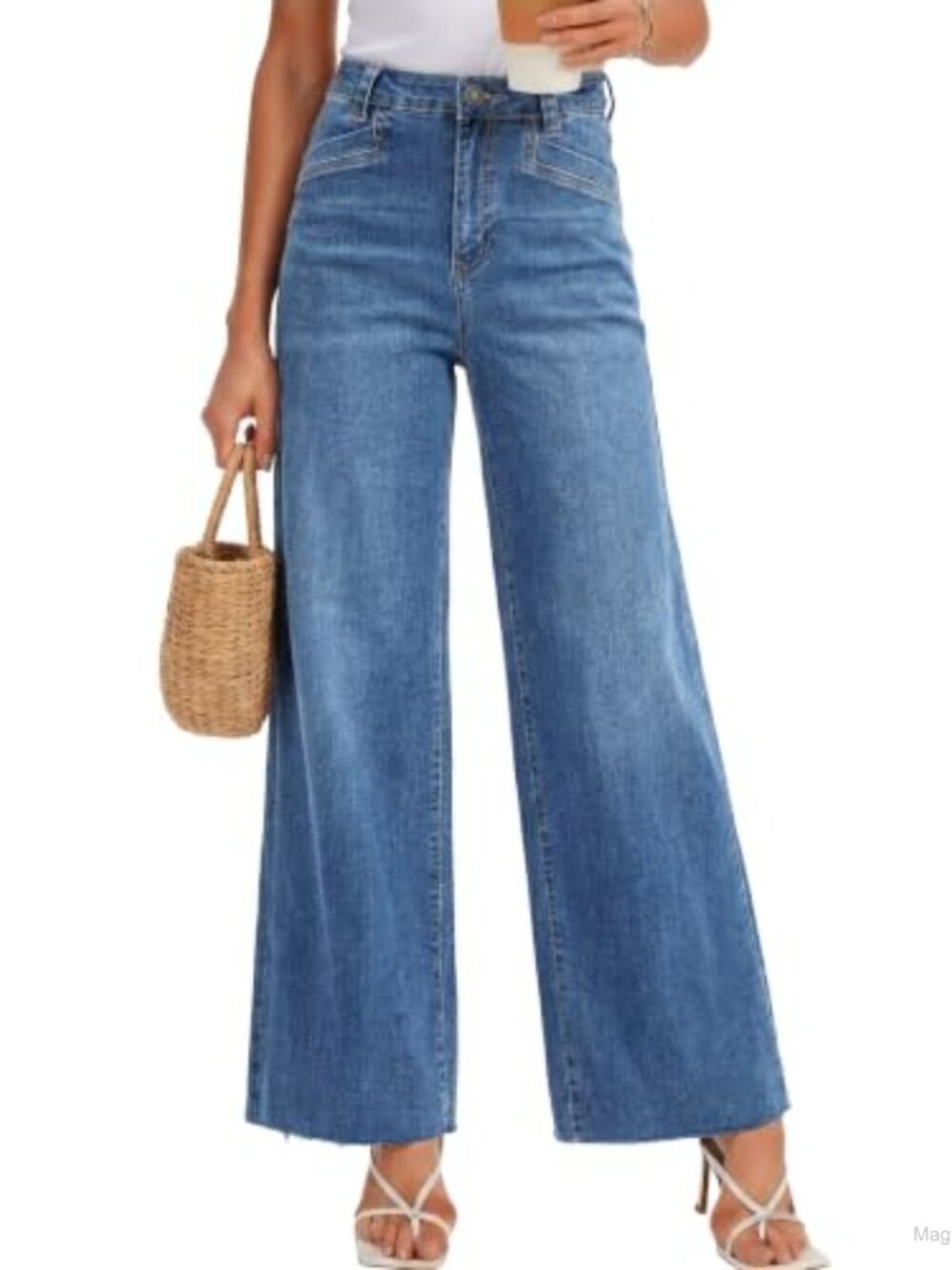 Wide Leg High Waisted Stretchy Y2K Denim Jeans Women